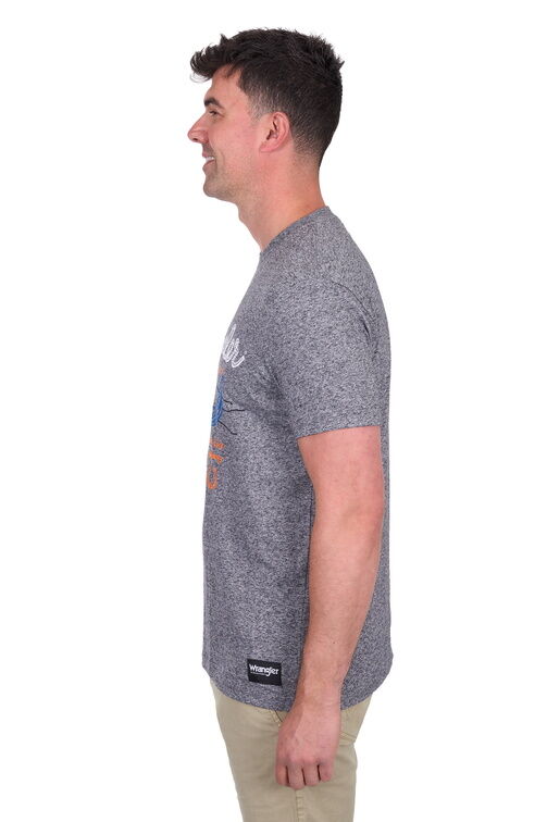 Wrangler Mens Darren S/S Tee (X5S1557388) Charcoal Marle