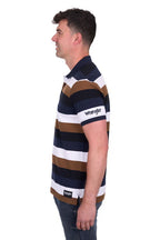 Wrangler Mens Walter Polo (X5S1560375) Navy/Tan