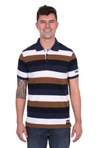 Wrangler Mens Walter Polo (X5S1560375) Navy/Tan