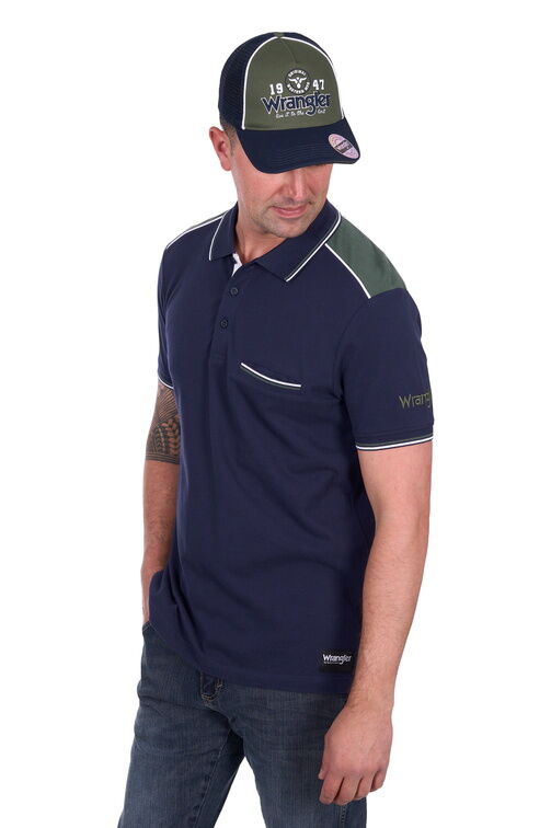 Wrangler Mens Jarrod Polo (X5S1560379) Navy