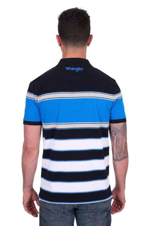 Wrangler Mens Lawrie Polo (X5S1561374) Black/Royal