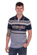 Wrangler Mens Victor Polo (X5S1566373) Navy/Tan