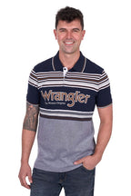 Wrangler Mens Victor Polo (X5S1566373) Navy/Tan