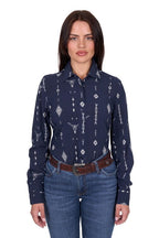 Wrangler Womens Austin L/S Shirt (X5S2126430) Navy