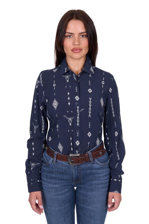 Wrangler Womens Austin L/S Shirt (X5S2126430) Navy