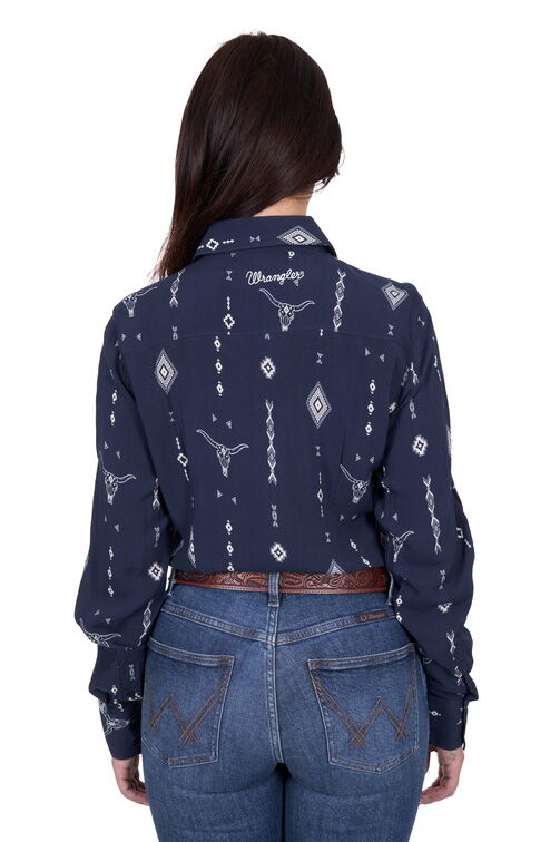 Wrangler Womens Austin L/S Shirt (X5S2126430) Navy