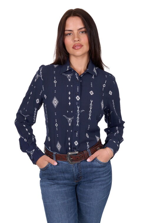 Wrangler Womens Austin L/S Shirt (X5S2126430) Navy