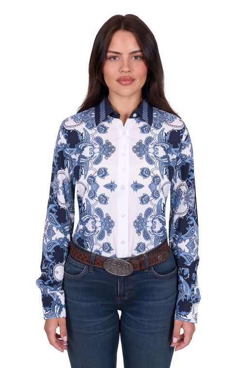 Wrangler Womens Linda L/S Shirt (X5S2126440) Blue