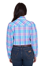 Wrangler Womens Emily Check L/S Shirt (X5S2129431) Blue