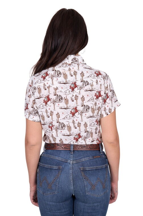 Wrangler Womens Celeste S/S Shirt (X5S2132436) Egret