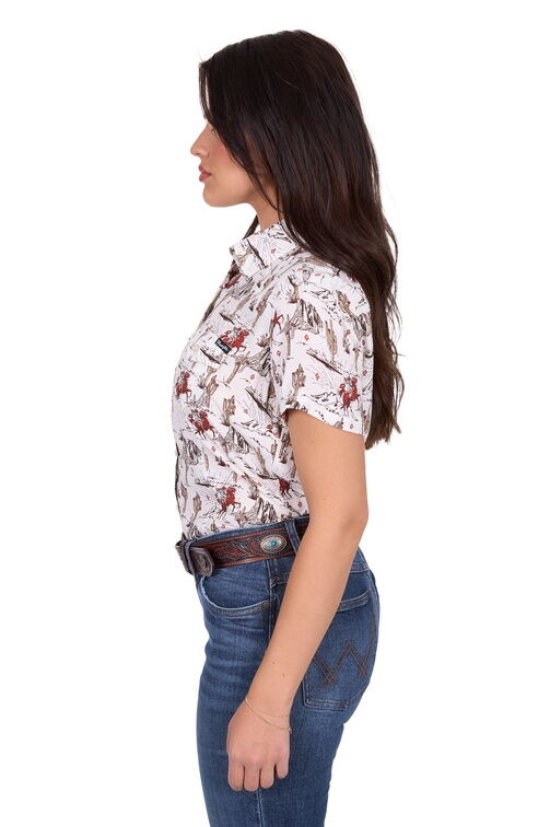 Wrangler Womens Celeste S/S Shirt (X5S2132436) Egret