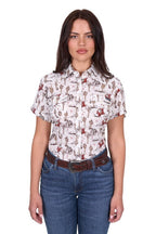Wrangler Womens Celeste S/S Shirt (X5S2132436) Egret