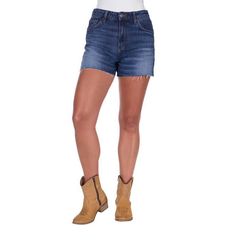 Wrangler Womens Samantha Hi Rise Shorts (X5S2354463) Vintage Indigo