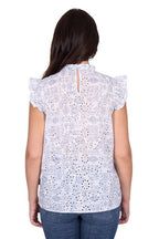 Wrangler Womens Harlow Sleeveless Blouse (X5S2537444) Blue