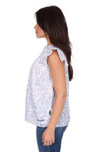 Wrangler Womens Harlow Sleeveless Blouse (X5S2537444) Blue