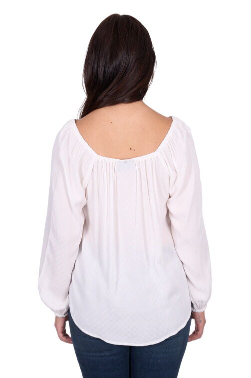 Wrangler Womens Daria L/S Blouse (X5S2538445) Ivory