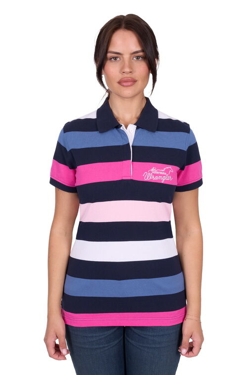 Wrangler Womens Whitney Polo (X5S2565412) Navy/Pink