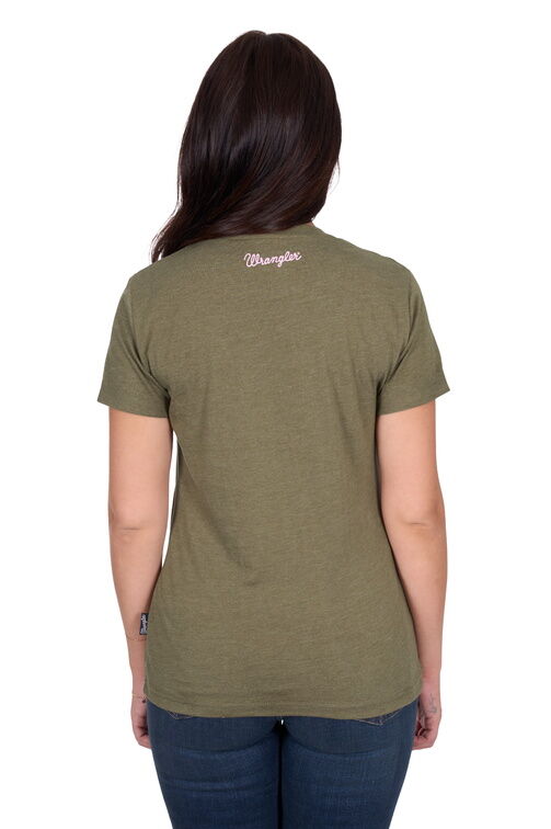 Wrangler Womens Jenny S/S Tee (X5S2598424) Khaki Marle