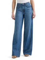 Wrangler Womens Bailey Hi Rise Wide Leg Jeans (112359363) Demi