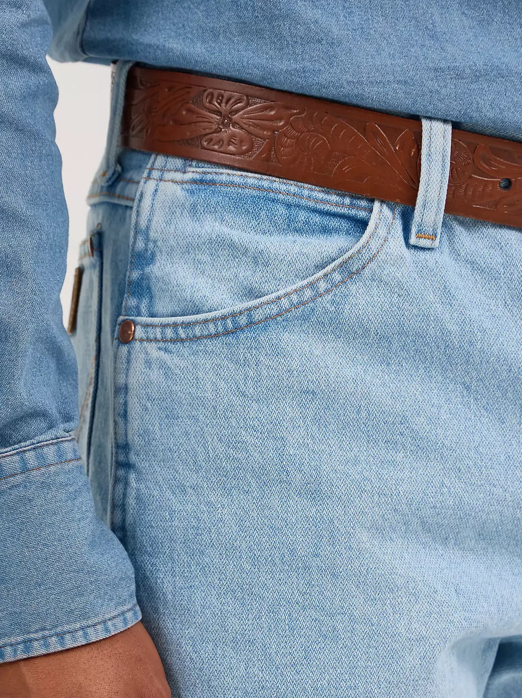 Wrangler Mens Cowboy Cut Original Fit Jeans (13MWZGH34) Bleach