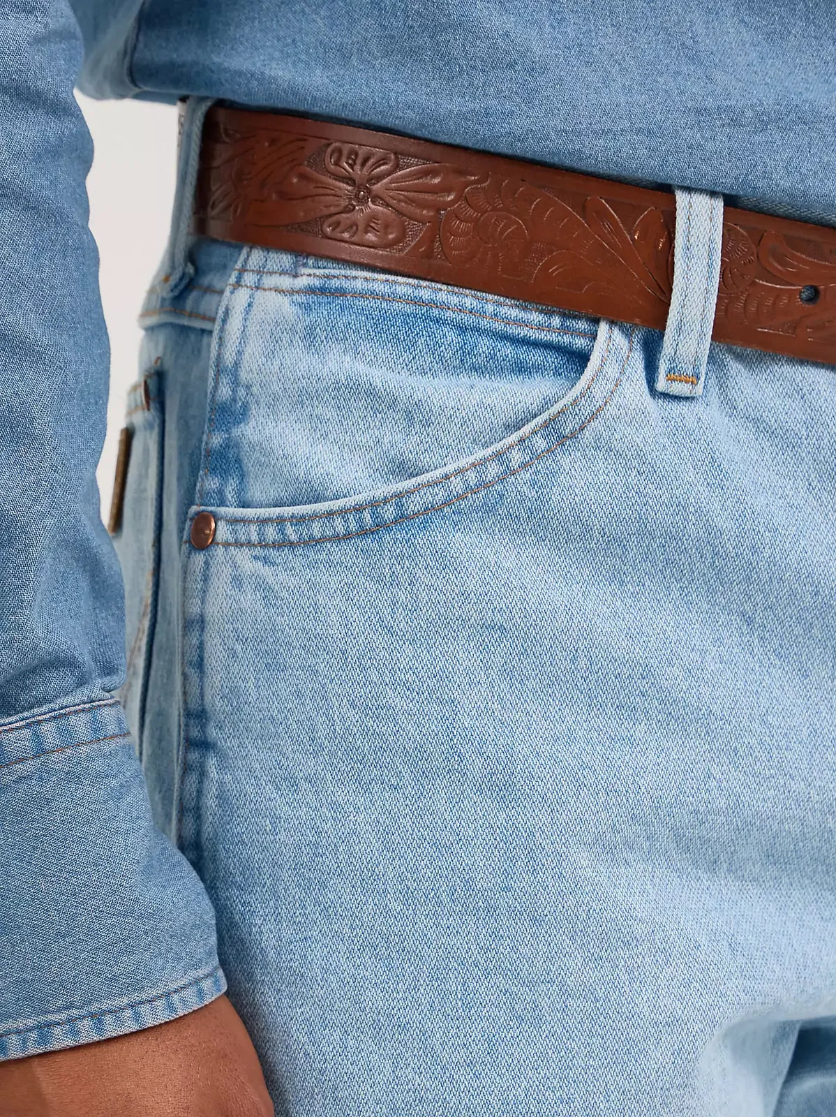 Wrangler Mens Cowboy Cut Original Fit Jeans (13MWZGH34) Bleach