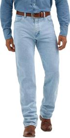 Wrangler Mens Cowboy Cut Original Fit Jeans (13MWZGH34) Bleach