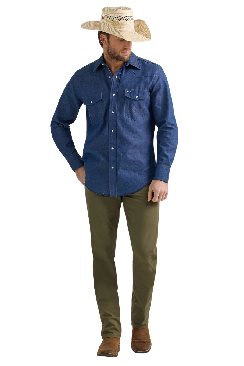 Wrangler Mens Tough Comfort 47 Regular Fit Canvas Jeans (112361552) Sea Turtle