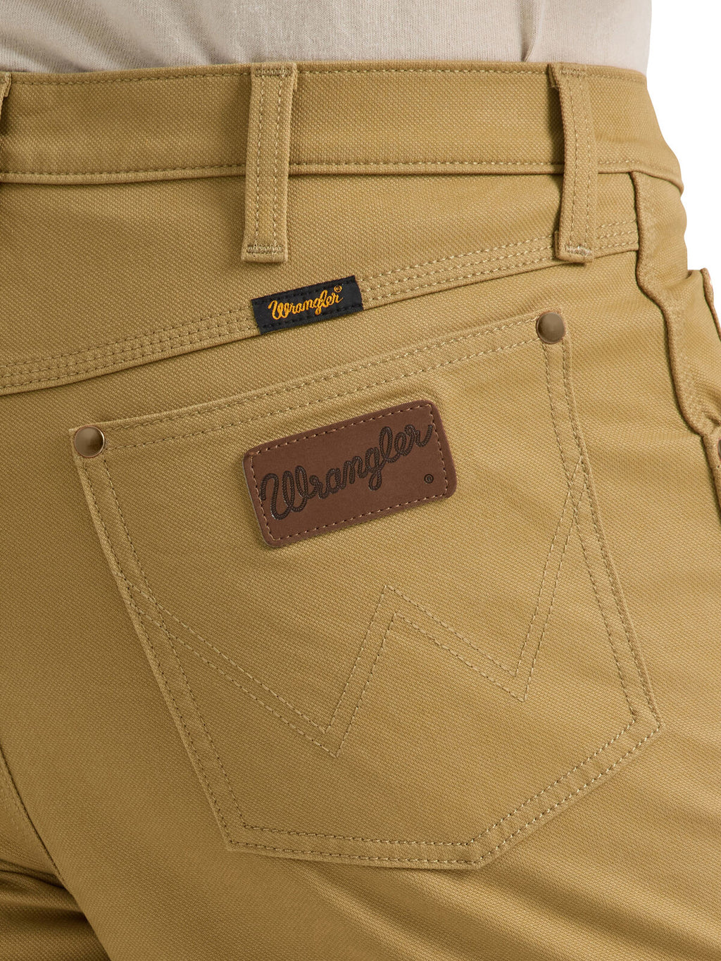 Wrangler Mens Tough Comfort 47 Regular Fit Canvas Jeans (112361466) Kelp