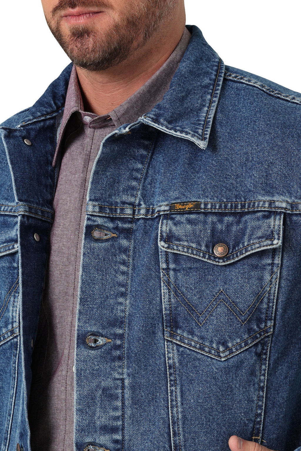 Wrangler Mens Classic Denim Jacket (112335728) Stonewash