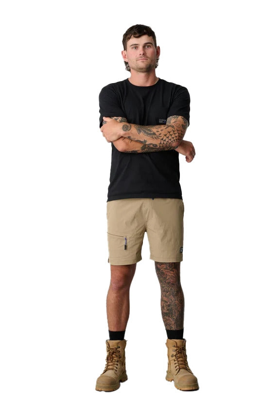 x/dmg Mens Stretch Waist Shorts (x20/SHORT) Stone [GD]