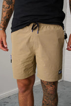 x/dmg Mens Stretch Waist Shorts (x20/SHORT) Stone [GD]