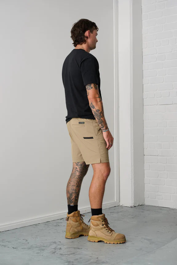 x/dmg Mens Stretch Waist Shorts (x20/SHORT) Stone [GD]