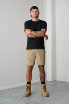 x/dmg Mens Stretch Waist Shorts (x20/SHORT) Stone [GD]