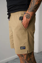 x/dmg Mens Stretch Waist Shorts (x20/SHORT) Stone [GD]