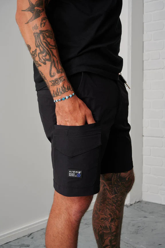 x/dmg Mens Lightweight Nylon Shorts (x21/SHORT) Black [GD]