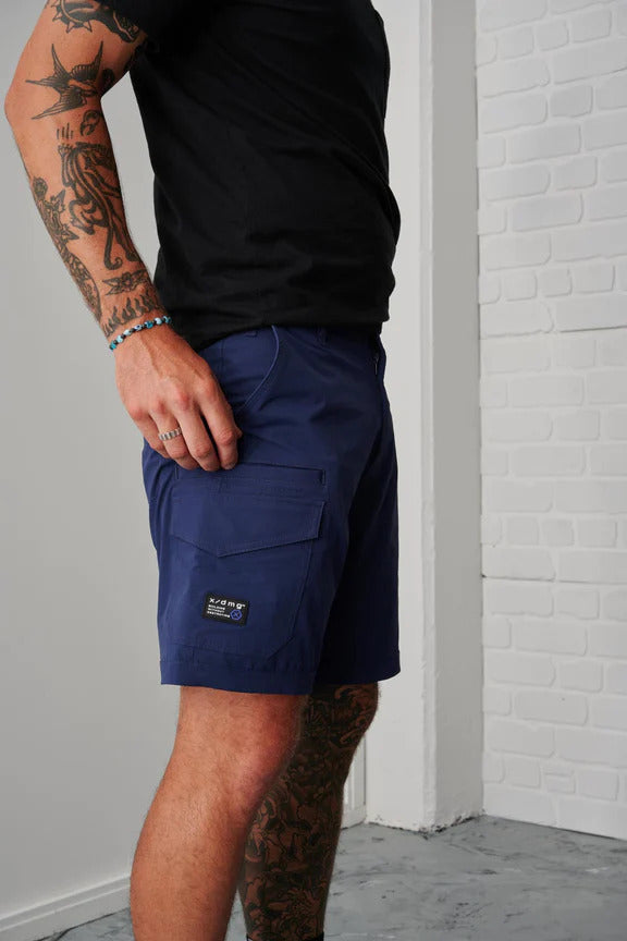 x/dmg Mens Lightweight Nylon Shorts (x21/SHORT) Navy [GD]