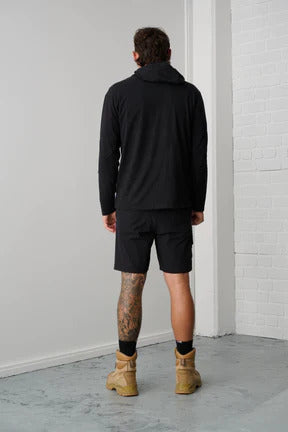x/dmg Mens Lightweight L/S Hooded Tee (x41/TEE) Black [GD]