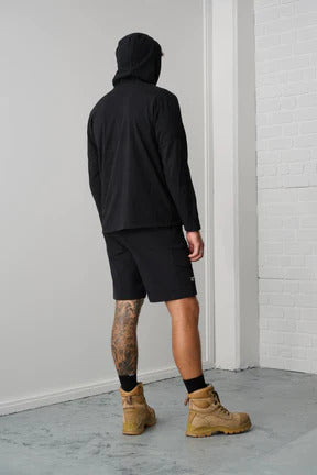 x/dmg Mens Lightweight L/S Hooded Tee (x41/TEE) Black [GD]