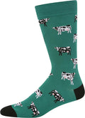 Bamboozld Mens Holy Cow Bamboo Socks (BBS22HOLYCOWR) Green 11-14