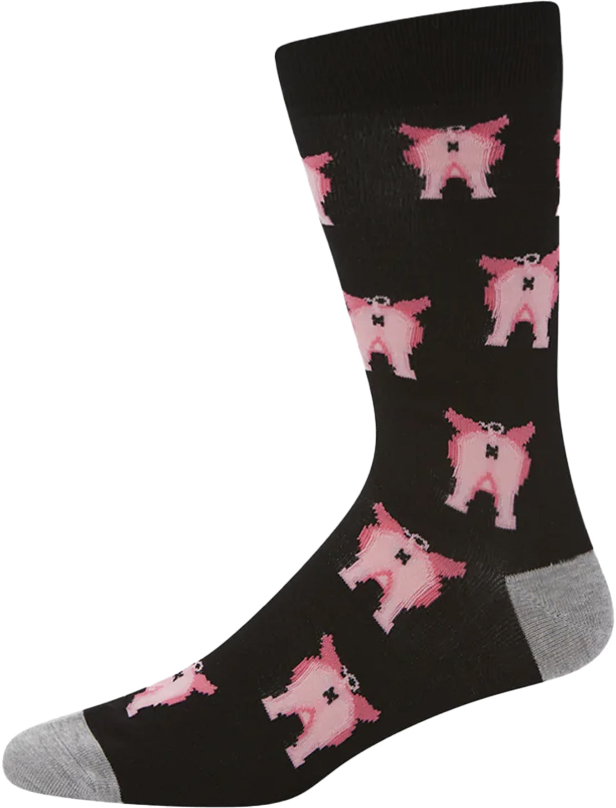 Bamboozld Mens Crazy Pigs Bamboo Socks (BBW22CRAZYPIGSR) Black 7-11 [SD]