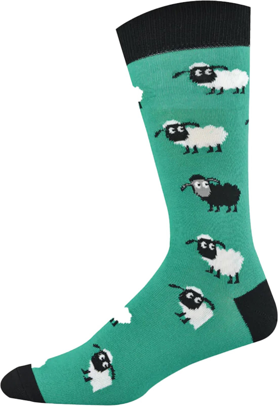 Bamboozld Mens Sheep Bamboo Socks (BBS17SHEEPR) Green/Black 7-11