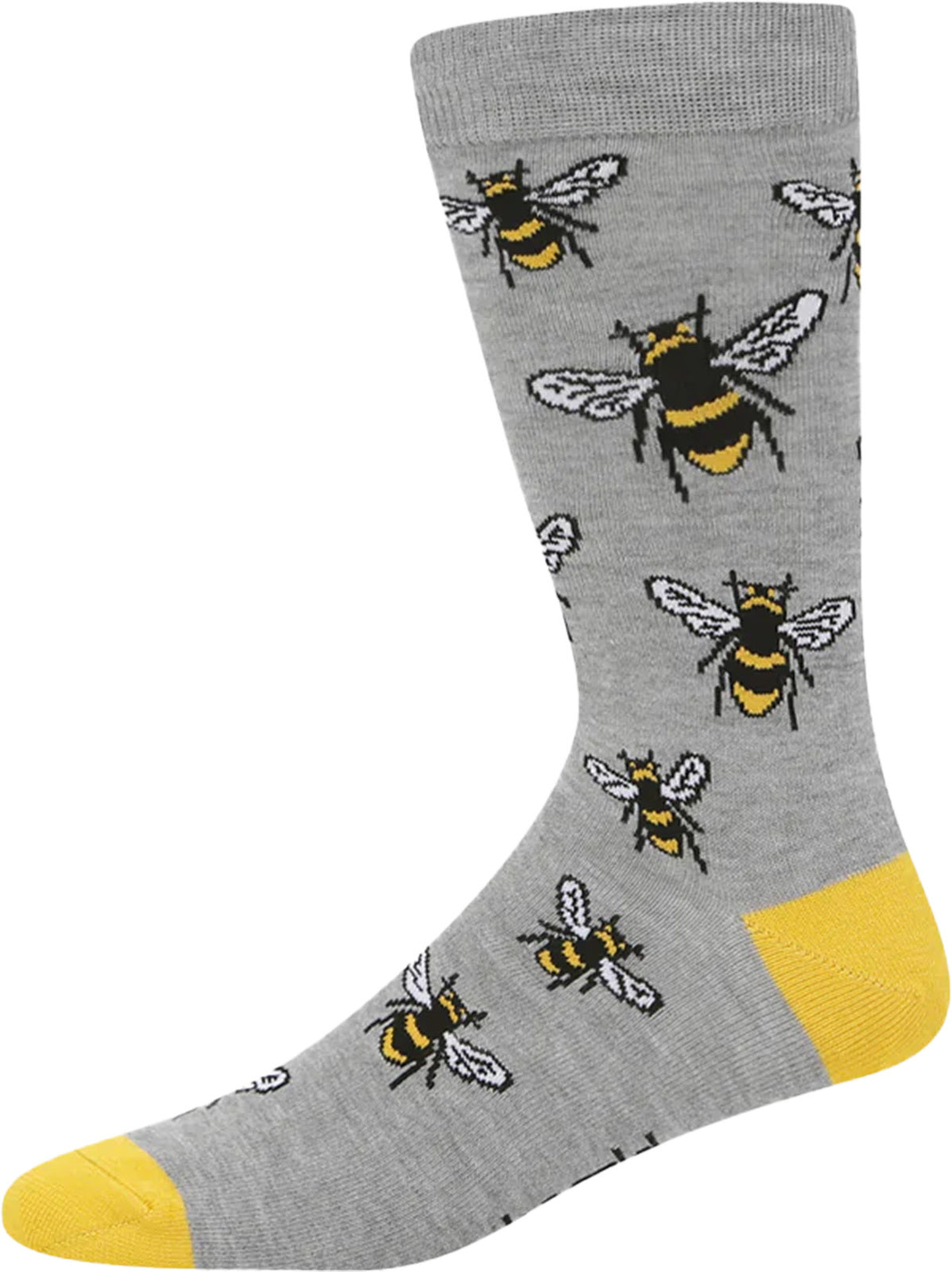 Bamboozld Mens Bumblebee Bamboo Socks (BBS22BUMBLEBEER) Grey Marle 7-11