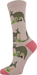 Bamboozld Womens Kangaroo Bamboo Socks (BBS18KANGAROOW) Pink 2-8