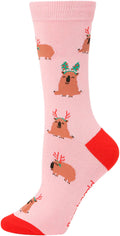 Bamboozld Womens Jolly Wombat Bamboo Socks (BBS20JOLLYWOMBATW) Pink 2-8 [SD]