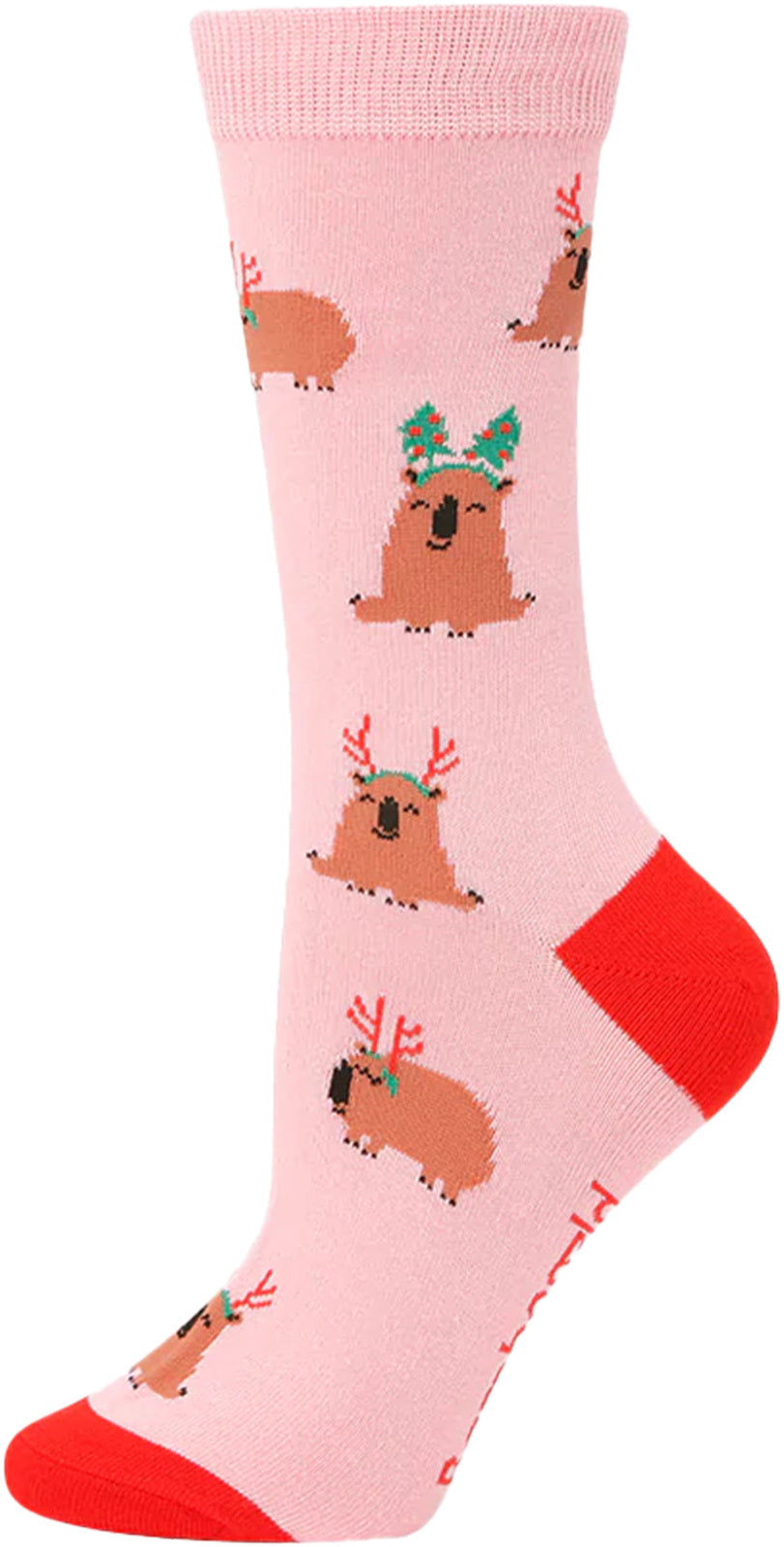 Bamboozld Womens Jolly Wombat Bamboo Socks (BBS20JOLLYWOMBATW) Pink 2-8 [SD]