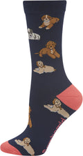 Bamboozld Womens Cavoodles Bamboo Socks (BBS21CAVOODLESW) Navy 2-8