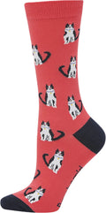 Bamboozld Womens Cat Lady Bamboo Socks (BBS22CATLADYW) Melon 2-8