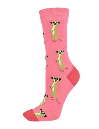 Bamboozld Womens Meerkat Bamboo Socks (BBW19MEERW) Pink 2-8
