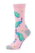 Bamboozld Womens Peacock Bamboo Socks (BBS223PEACOCKW) Pink 2-8