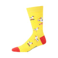 Bamboozld Socks Mens Seaside Seagull Bamboo Socks (BBS20SEAGULLR) Sunshine 7-11